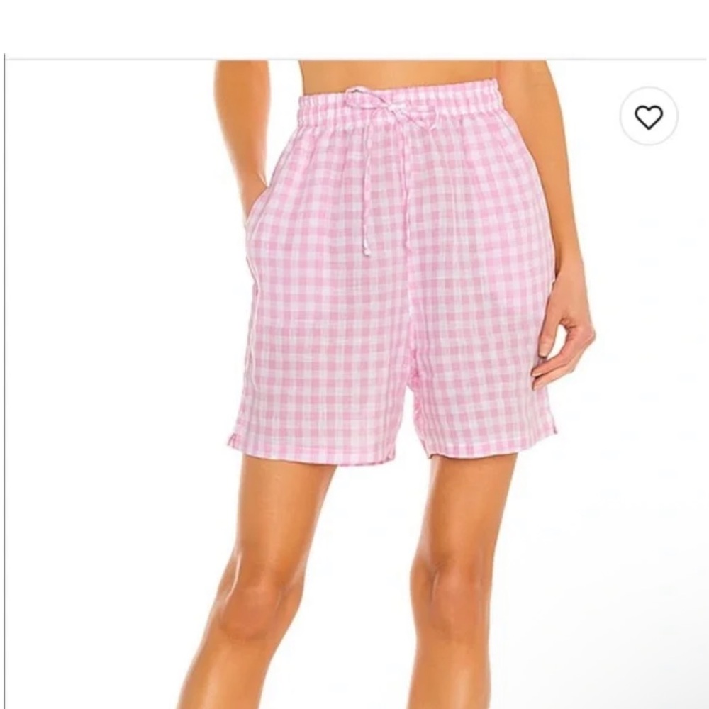 Frankie's Bikinis Pink Checkered Shorts
